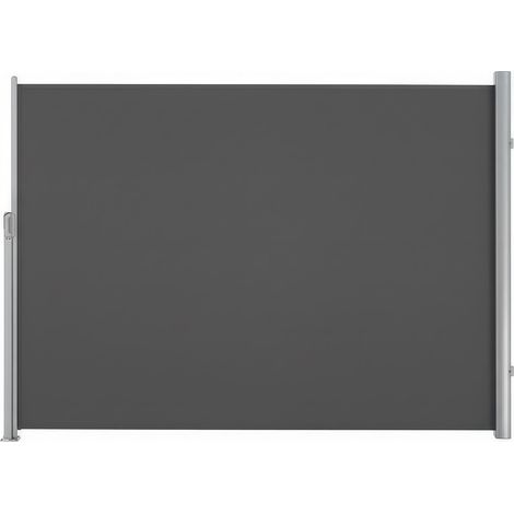 Store Latéral Rétractable, Caisson en Acier, Brise-vue, Protection Solaire, 160 x 500 cm, Gris Anthracite (1/5)