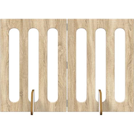 Valla plegable para mascotas 2 pcs Roble Sonoma vidaXL