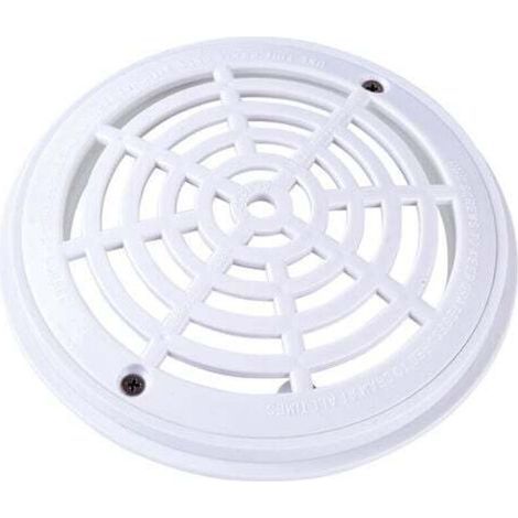 Runder Poolablaufrost – 18 x 20,3 cm – Weiß