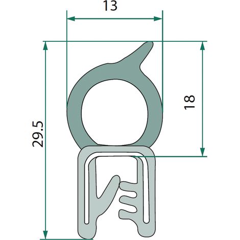 Guarnizione 5 m 2mm 654921351/5 GRANITO