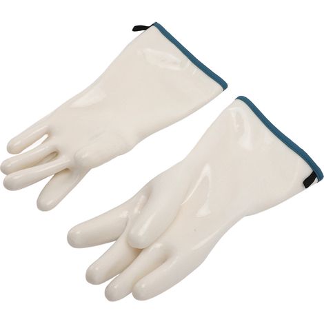 Gants de cuisine en silicone résistants à la chaleur jusqu'à 350 °C, antiadhésifs et longs, parfaits pour le barbecue et la cuisson au four. (1/5)