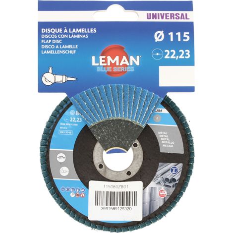 DISQUE A LAMELLES BOMBE D115 GRAIN 80 ZIRCONIUM - 115080ZB01 - LEMAN