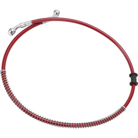 Tuyau de frein de moto de 90 cm / 35,4 pouces, en acier rouge et PVC, accessoire universel portable pour moto (1/5)