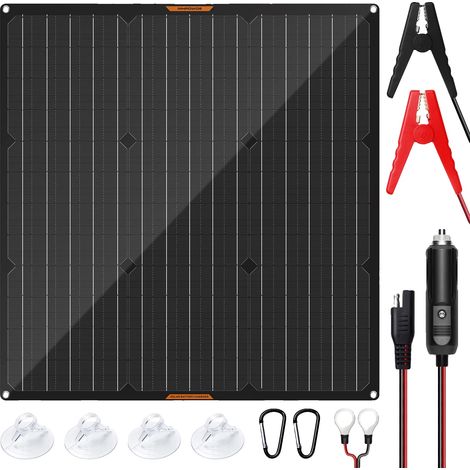 Pannello solare, regolatore MPPT, design impermeabile, nero (1/2)