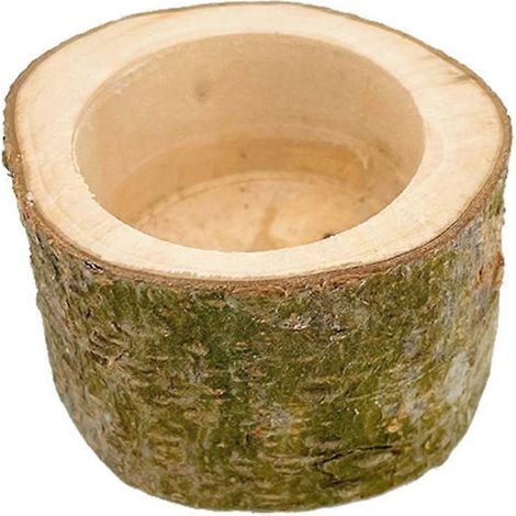 Gamelle en bois pour hamster, gamelle pour hamster et écureuil, jouet à ronger en forme de bûche pour petits animaux. (1/4)
