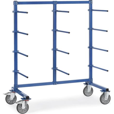 Fetra Tragarmwagen 1200x800mm, 12 Tragarme einseitig mit PVC-Schlauch mit Abrollsicherung