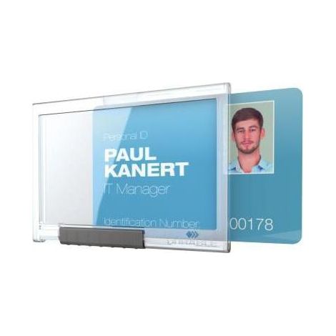 Ausweishalter PUSHBOX MONO 87 x 54 mm (B x H) Kunststoff transparent 10 St./Pack. (1/4)