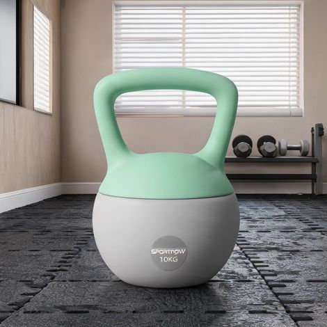 SunJet Haltères, poids de musculation, Kettlebell 10 kg en plastique - Réf. VUG15R73DVE2 (1/5)