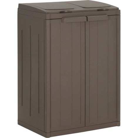 Maison Exclusive - Pattumiera a 2 Ante Marrone 65 x 45 x 88 cm in PP