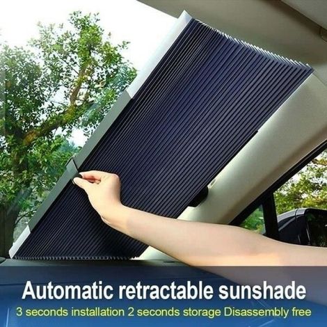 Pare-soleil rétractable pour pare-brise de voiture, Anti-UV, pliable, rideau pour vitres avant et arrière, p 65CM (1/3)