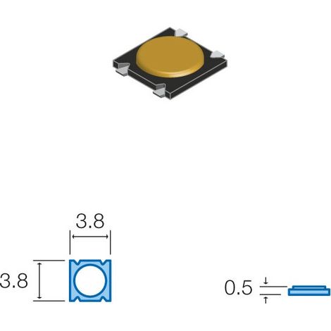 Pulsador Tacto SMD 3,8x3,8mm