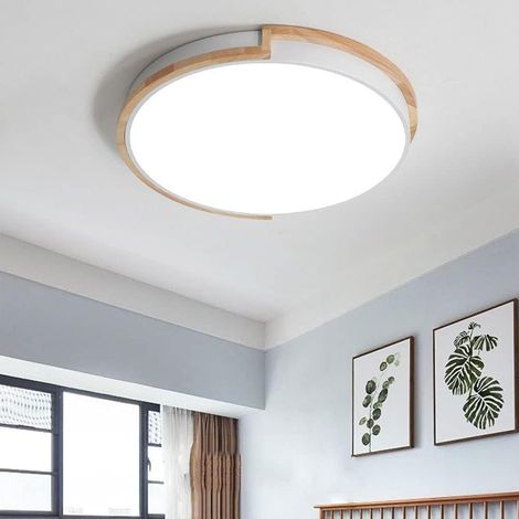 Plafonnier LED 40 cm, plafonnier moderne à encastrer, lumière décorative blanche, luminaires à proximité du plafond (lumière chaude) (1/5)