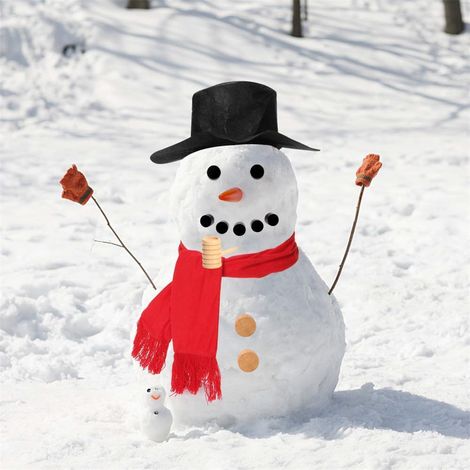 Kit de 13 accessoires de décoration de bonhomme de neige pour l'extérieur, idéal pour les enfants. Décorations de Noël hivernales. (1/5)