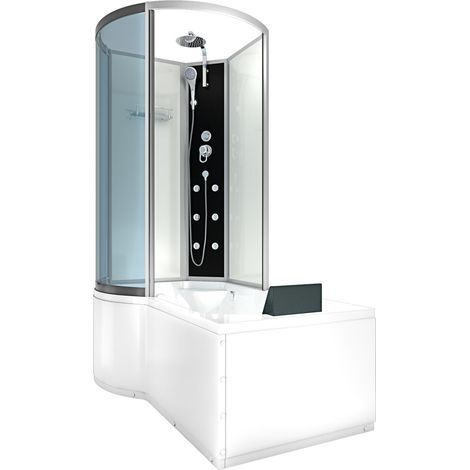 Kombination Badewanne Dusche K50-R00 Duschtempel 100x170 cm