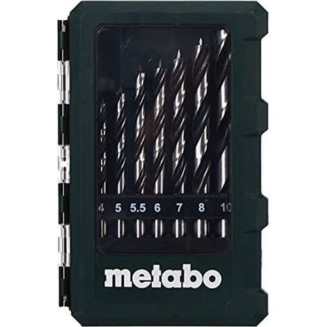 Metabo Holzbohrerkassette Promotion 8-tlg Holzspiralbohrer 3-10