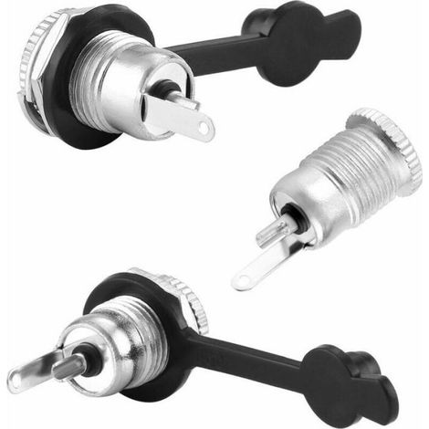 Adaptateur Prise Jack Femelle 5,5 x 2,1 mm - Métal Argenté - Pour Ordinateur Portable Audio Électronique - Lot de 10 (1/5)