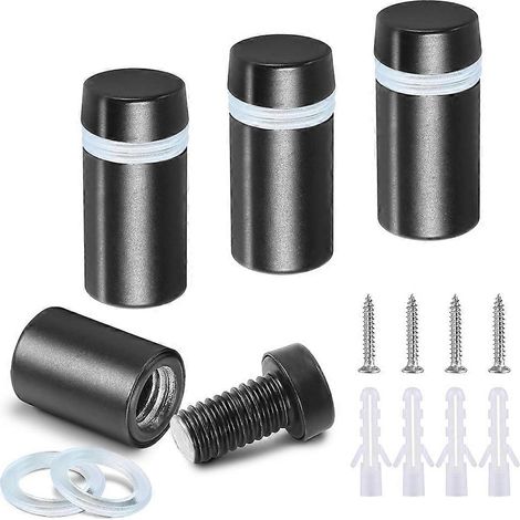 Acier inoxydable Standoff Vis 19x25mm, mur support de fixation Hardware pour Acrylic Verre Panneau noir (1/5)