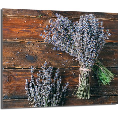 Glas-Herdplattenschutz 60x52 Lavendel
