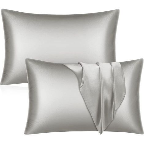 Taie Doreiller - Satin - Pour Cheveux Et Peau - Fermeture Enveloppe - 51 X 76 Cm - Lot De 2 (1/5)