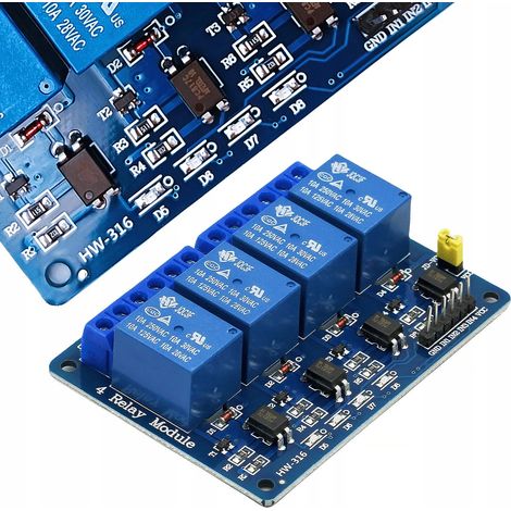 Modulo Relè 4 Canali 12V – Compatibile con Arduino Isolamento Ottico, SPDT, 10A Automazione e Robotica, Design Compatto