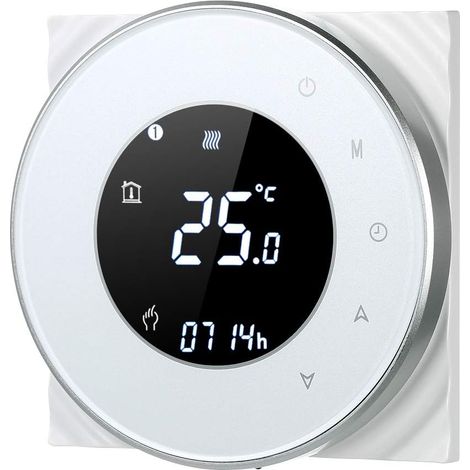 Thermostat Programmable Thermostat d'Ambiance Intelligent sans Fil avec Écran LCD Tactile - Noir (1/5)