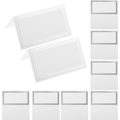 Set of 50 Silver Paper Wedding Table Cards, Elegant Design, Easy to Install, Banquet Decoration (1/5)