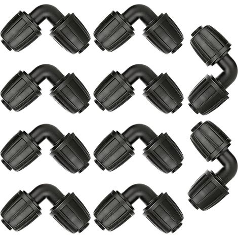 10PCS Connecteurs en Coude L pour Tuyau d'Arrosage 16mm Raccord Joint (1/5)