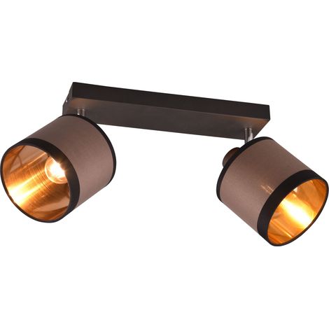 REALITY Plafonnier Davos R81552041 noir, 2 x E14, max. 10 W
