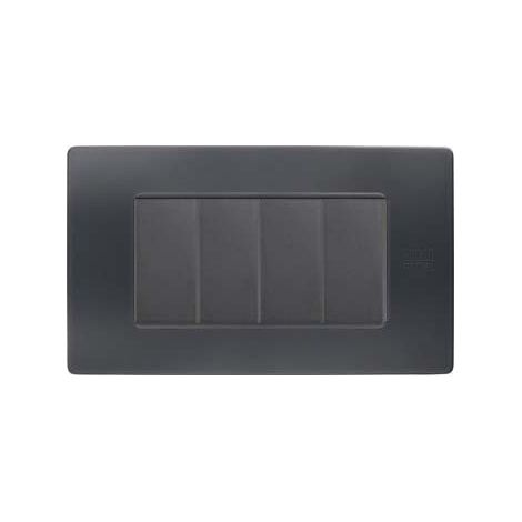 Placca Flexa Tecnopolimero Antracite Nea 4 Moduli Simon Urmet 11804.AN