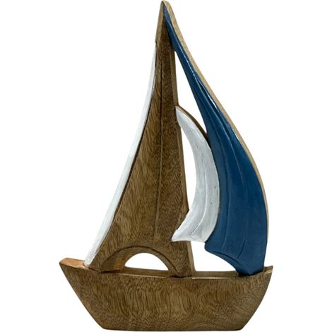 Dekoratives Holzsegelboot für Zuhause – Sammlerstück – Ideal als Geschenk und maritime Dekoration