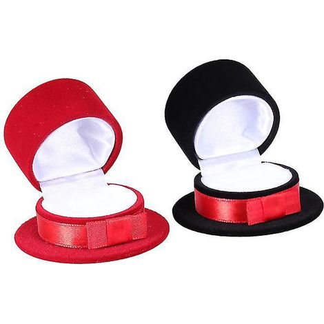 Boîte à bagues en forme de chapeau de Noël (2 pièces) (1/3)