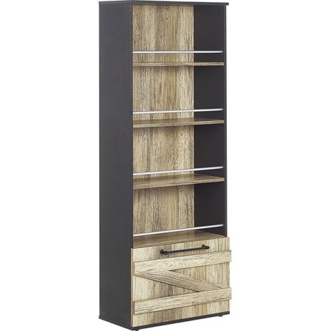 4 Tier Bookcase SALTER 163 cm Brown/ Black (1/5)