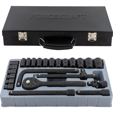 Set di chiavi a bussola, bussole a cricchetto da 1/2" 8-32 mm 24 pezzi (1/5)