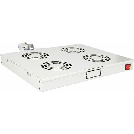 Equip Lüftermodul 19` für Serverschränke, 4xLüfter RAL7035