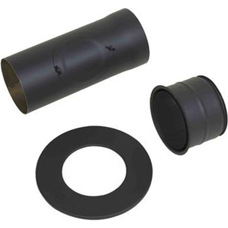 Tuyau de poêle droit Ø150 mm Senotherm graphite laqué