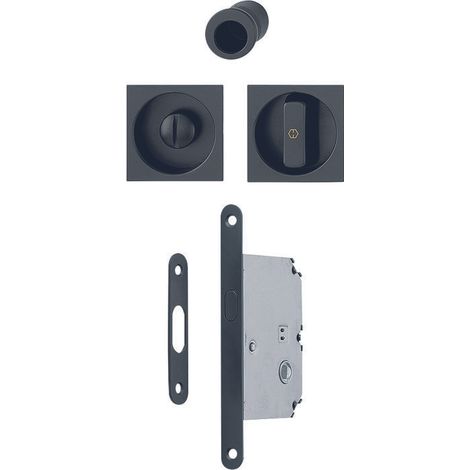 Set pour porte coulissante - Hoppe - Duranorm - 4921 - Noir mat