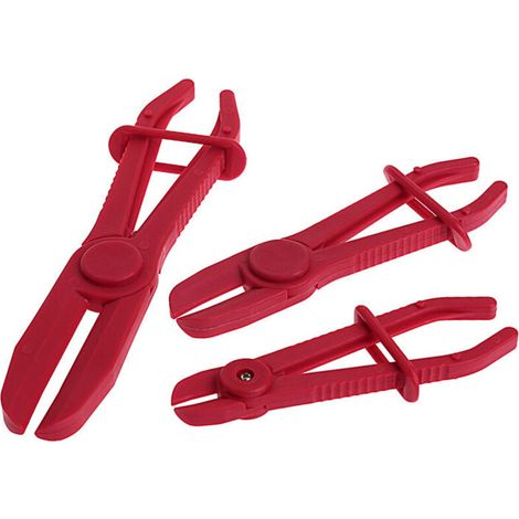 Pinces d'arrêt pour tuyaux d'huile en plastique, pinces d'étanchéité pour tuyaux d'huile, pinces en plastique pour réparation automobile, ensemble d'outils de serrage pour tuyaux d'huile de voiture (3 (1/4)