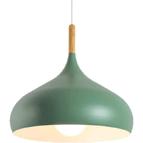 Creative macaron-shaped pendant light, modern chandelier, minimalist ceiling light for cafes, suitable for kitchens, bedside tables, tea rooms and country-style cafes (green, 24 cm). (1/5)