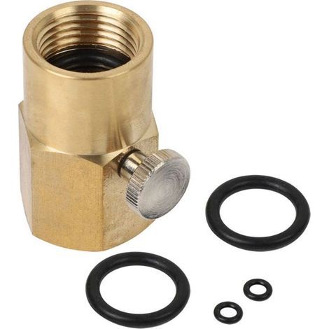 Brass CO2 Connection Adapter for Soda Bottles - JINFGERNE - Easy and Durable Filling, Compatible with All Household Bottles, Simple Installation (1/5)