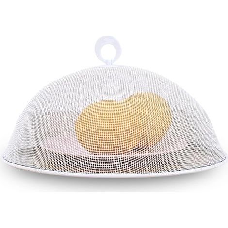 Lebensmittelabdeckung aus Edelstahl, 35 cm Durchmesser, feinmaschig, insektensicher, für Obst, Kuchen, Picknicks oder Buffets (1/5)