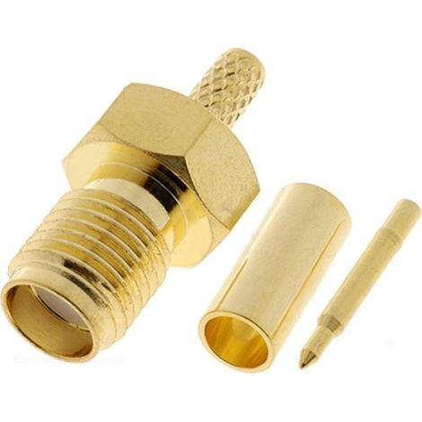 Invertierter SMA-Stecker RG174 CRIMPAR