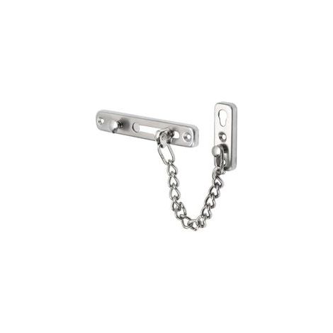 Chaîne antivol de porte en acier inoxydable, boucle de porte à chaîne (acier inoxydable 304 argent brossé)