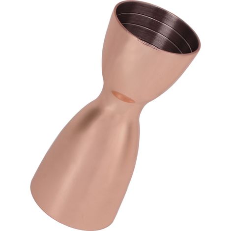 Doppel-Cocktail-Jigger, Edelstahl-Weinmessbecher, U-förmig, kupferplattiert (1/5)