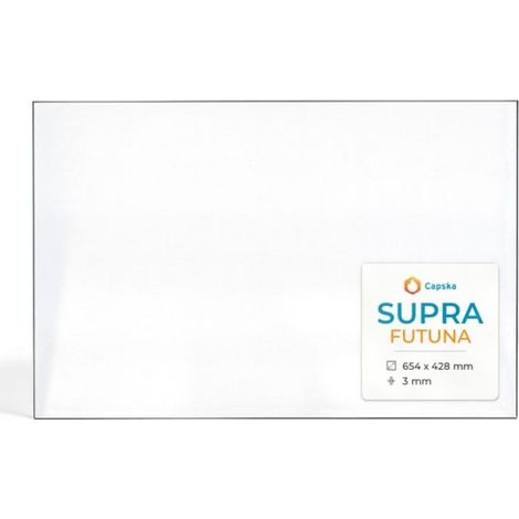 Vitre Supra FUTUNA - Verre Rectangle pour insert - 654 x 428 mm (L1 x H1) - 3 mm