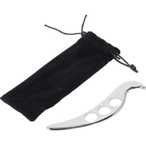 Stainless steel Gua Sha scraper, massage tool for relaxing muscles and massaging meridians, Bo-AquaForge (1/4)