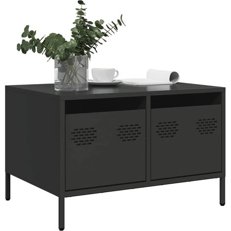 TV-Schrank Schwarz 68x50x43,5 cm Kaltgewalzter Stahl