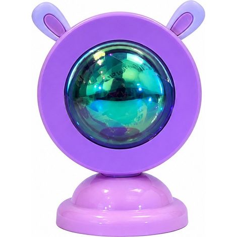Lampe de table portable avec projection coucher de soleil et orchidée arc-en-ciel, mini lampe de table, romantique et mignonne pour la maison (1/2)
