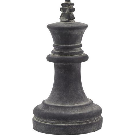 Amalfi King Chess Piece - Ceramic - L16 x W16 x H28 cm - Grey