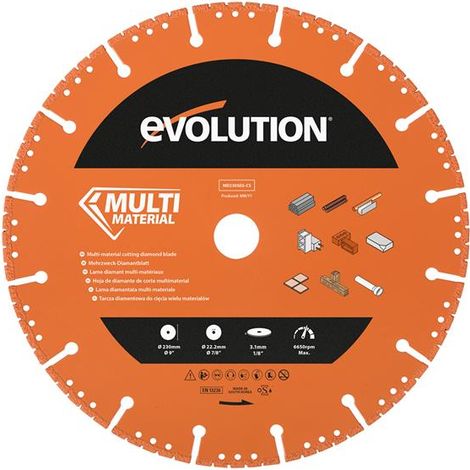 Evolution Multi-Material Diamond Demolition Disc Cutter Blade 230 x 22.2mm