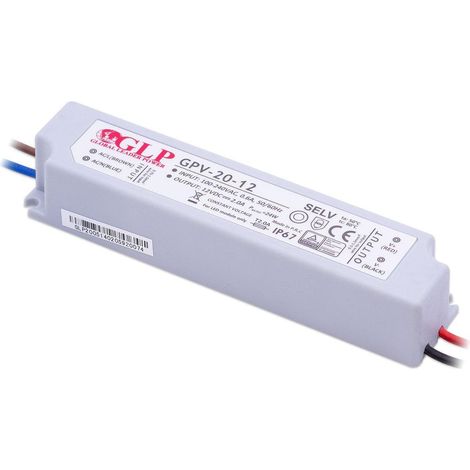 GLP GPV-20-12 LED Netzteil 20W 12V 2A IP67 Schaltnetzteil CV